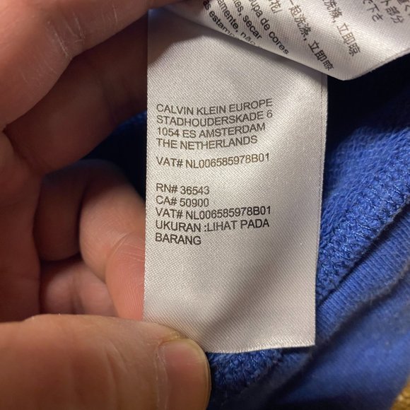 Calvin Klein Jeans Sweater Women Small S Blue Pullover Sweater Spell Out Ladies - Picture 7 of 11